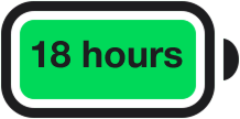18 hours battery life